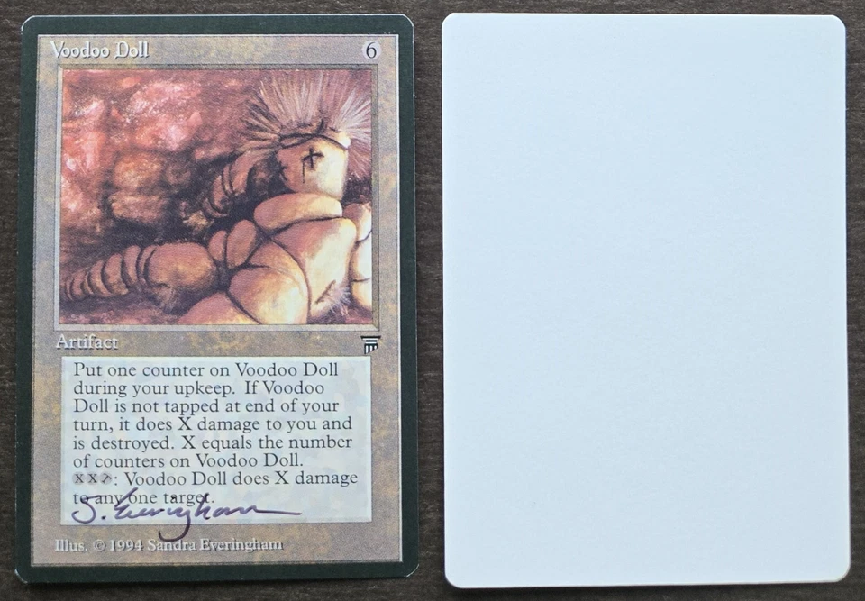 Signed MTG Magic Artist Proof _ Legends _ VOODOO DOLL _ Sandra Everingham VHTF! - Image 1 of 1