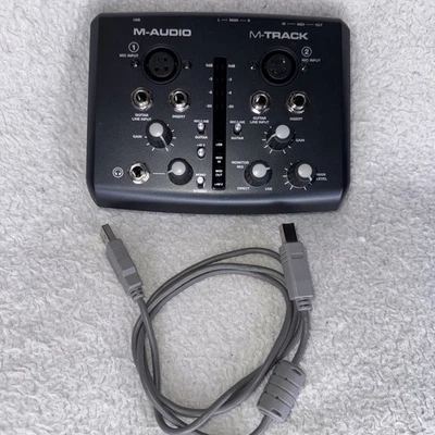 M-AUDIO M-TRACK 2 channel USB MIDI MIC AUDIO interface - Image 1 of 4