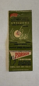 Psoriasis Tropisan Pharmacy Drug Store Vintage Matchbook Cover 430 - Picture 1 of 1