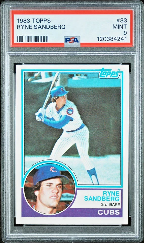 1983 Topps MLB Baseball 83 Ryne Sandberg RC PSA 9 Chicago Cubs - Image 1 of 4