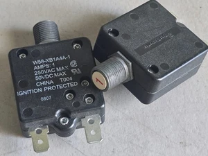 2pcs Tyco Electronics W58-XB1A4A-1 CIRCUIT BREAKER 1A 250VAC IGNITION PROTECTED - Picture 1 of 1