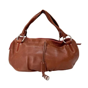 CELINE Brown Leather Shoulder Bag - Picture 1 of 15