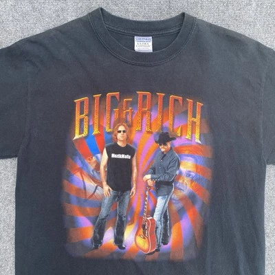 VintageBig & Rich Country Music Gildan Black Concert Tour T-Shirt Men’s Medium - Image 1 of 4