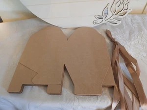  Menge 10 Geschenkboxen, Geschenkboxen, braun mit Goldband Krawatten, 3" x 4" - Bild 1 von 1