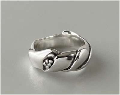 Auténtico Anillo GEORG JENSEN Vintage Modelo 240 Plata 925 Ole Kortzau EE. UU. 5,5 Foto 1 de 4