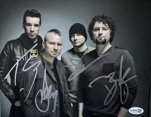 Theory Of A Deadman Band Signed Autographed 8x10 Photo JSA COA All 4 Members  - Picture 1 of 2