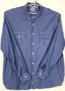 Lucky Brand Herren Hemd Latzhose X Large Jeansblau Langarm 100% Baumwolle XL - Bild 1 von 14