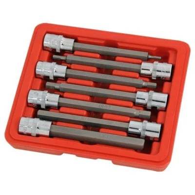 LONG ALLEN KEY / HEX BIT SOCKET SET 3/8" Drive Size 3mm 4mm 5mm 6mm 7mm 8mm 10mm - Image 1 of 3