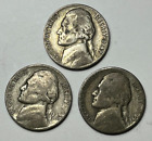 Jefferson 35% Silver War Nickels (Lot of 3) Free Shipping YZ2