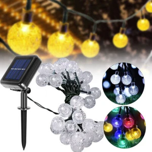 LED Ball Solar Light Party Fairy Outdoor Retro Ball String Lights Patio Garden - Picture 1 of 17