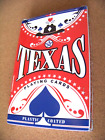 Texas large size playing card set, a little under 4" x 6" plastic coated