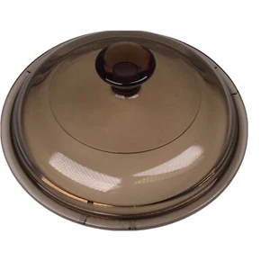 VTG PYREX V1C Corning Ware Visions Amber V-1-C Replacement Lid (5 7/8”) (6 3/8”) - Picture 1 of 7