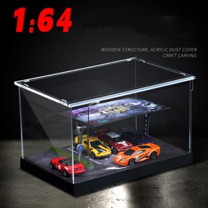 1/64 Graffiti Carport Diorama Model Scene with LED for 1/64car Model Parking Lot - Picture 1 of 6