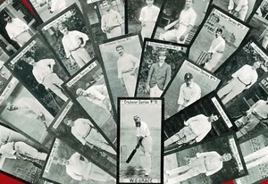 CRICKETERS 1901 inc. W.G. GRACE - WM. CLARKE REPRINT CIGARETTE CARD SET (US13) - Picture 1 of 5