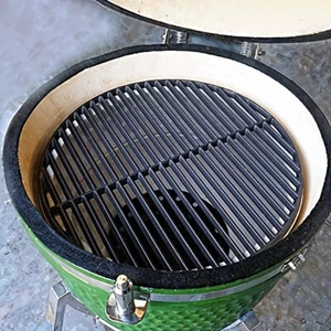 Round Cast Iron Barbecue Grill Grate Outdoor BBQ Cooking Grid Replacement Net - Picture 1 of 27