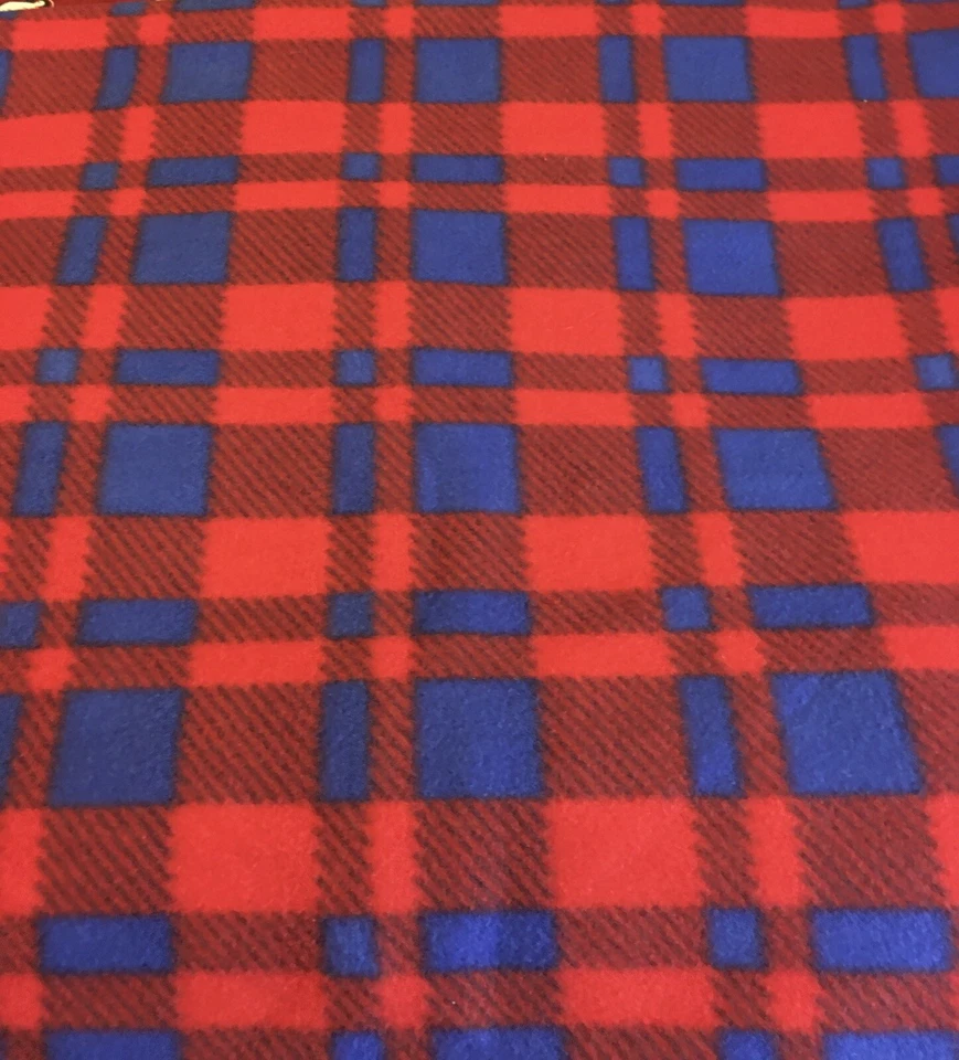 "Nueva manta polar hecha a mano en EE. UU. Buffalo a cuadros 48""x54""" Foto 1 de 1