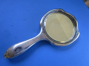 Vintage SILVER PLATED VICTORIAN STYLE HAND MIRROR - Picture 1 of 12
