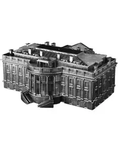 Moneda de Plata 3000 Francos Camerún 2025 THE WHITE HOUSE 3D 10 OZ - Imagen 1 de 5