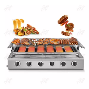 6 Burners Gas BBQ Grill Stainless Steel LPG Outdoor Barbeque Grill Cooker - Picture 1 of 10