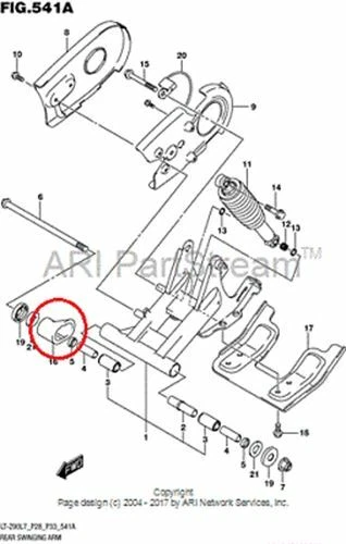 NEW OEM SUZUKI QUADSPORT LT Z 90 CHAIN GUARD BUFFER Foto 1 de 1