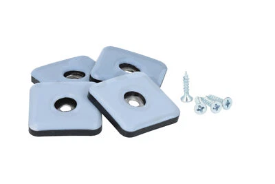 4 x Teflongleiter mit Schraube 30 x 30 mm PTFE Stuhlgleiter Möbelgleiter eckig - Bild 1 von 4