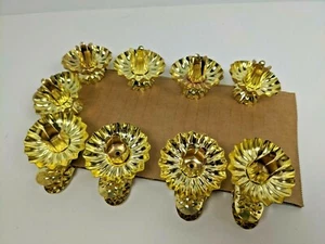  LOTE 9 Candelabro Vintage Victoriano Árbol de Navidad Clip Reflector DORADO - Imagen 1 de 4