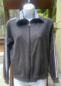 NYL New York Laundry Women's Gray White Trim Full Zip Athletic Jacket Sz Small S - Picture 1 of 6