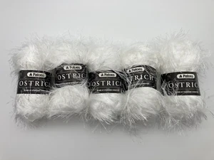 Lotto di 5 patoni bianchi filato per maglieria struzzo 50g @70 metri ea. Made in Italy - Foto 1 di 7