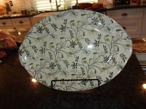 VINTAGE TAYLOR SMITH TAYLOR FLORAL OLD COUNTRY SERVING PLATTER - 13.5" - Picture 1 of 6