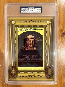 Billy Williams Legends Of The Hall Plaque Postcard PSA 9 Autograph #/15 - Picture 1 of 2