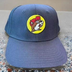Buc-Ees’s S/M FELX Fit Navy Hat S/M Logo - Picture 1 of 5