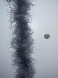 Dunkelgrau (grau) Schwergewicht Marabou Feder Boa 72" (6 Fuß) - Neu ohne Etikett - Bild 1 von 3