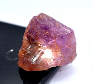 228 CT Naturale Bi-Colore Boliviano Ametrino Grezzo Certificato Loose Gemma - Picture 1 of 6