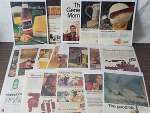 Vintage Lot of 19 Collectible Beer Ads Strohs, Schaefer Genesee Miller ~ T727R - Picture 1 of 8