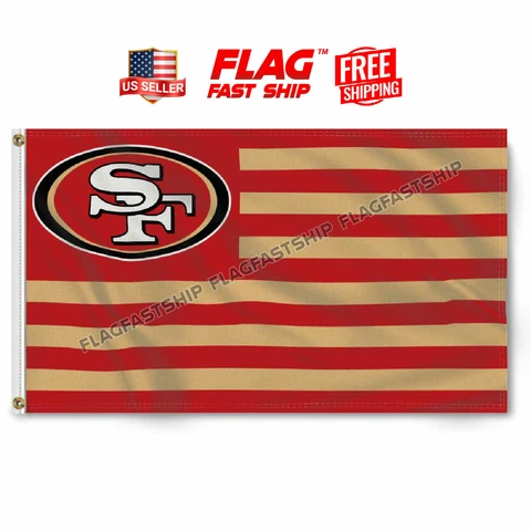 San Francisco 49ers 3x5 Flag Banner NFL Logo FAST FREE Shipping US SELLER Cover