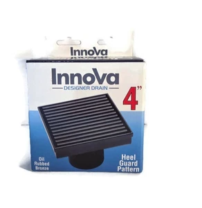 Innova 4 Fersenschutz Designer Square SS Abfluss 4" Square Drain Bronze mit Ölschliff - Bild 1 von 3