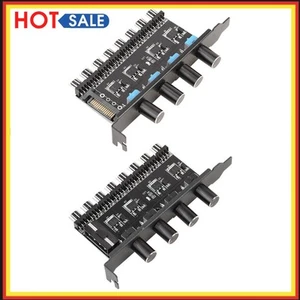 8 Kanäle Lüfter-HUB SATA/4Pin Power 4-Knopf-Geschwindigkeitsregler für Gehäuse - Bild 1 von 15