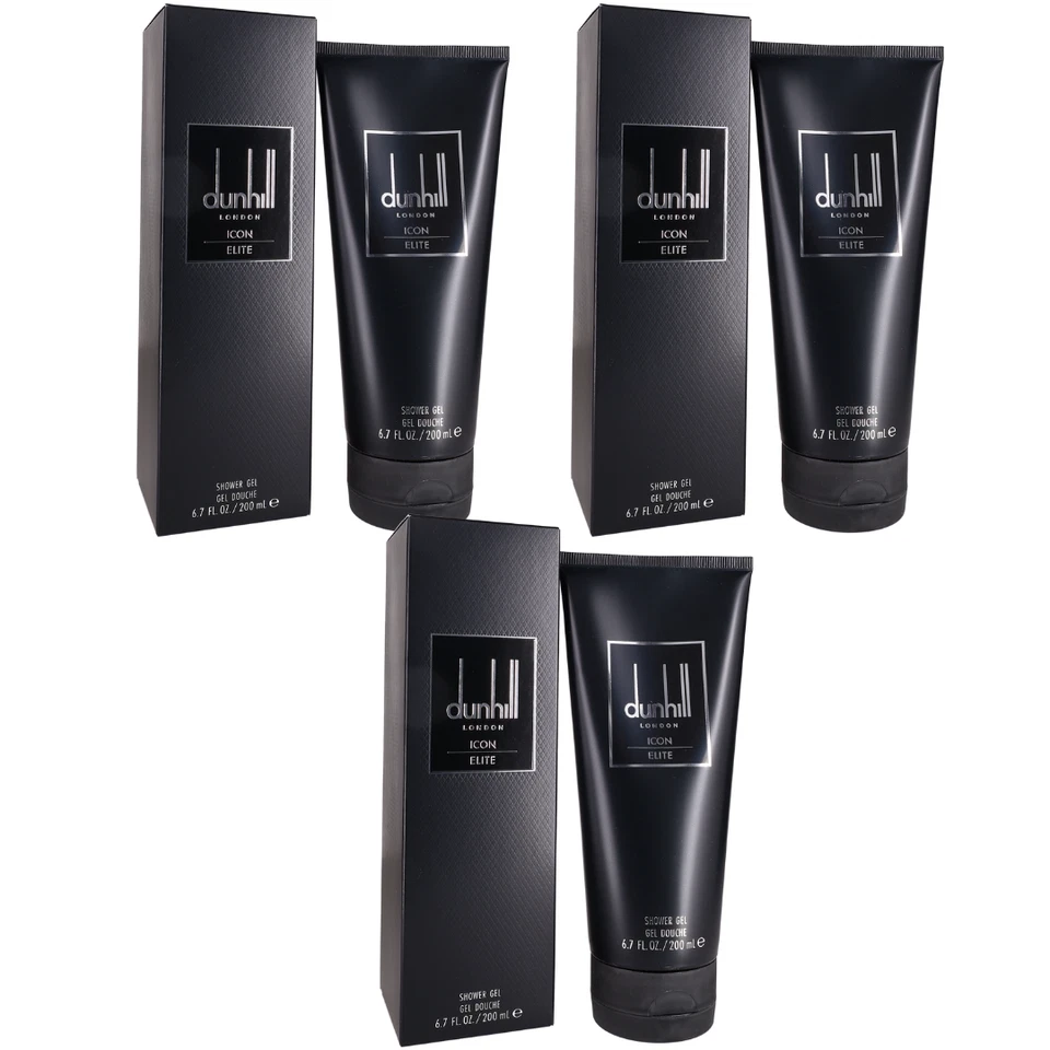 Paquete de 3 geles de ducha Icon Elite de Dunhill para hombre 20,1 oz (3x6,7 oz) nuevos Foto 1 de 1