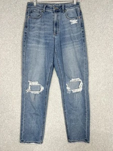 American Eagle Mom Jeans Ripped Distressed Comfort Stretch Waistband Size 6 - Picture 1 of 10