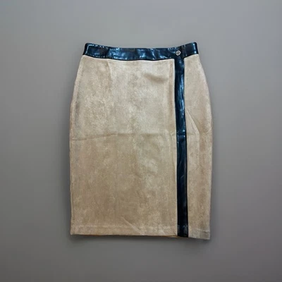 Ivanka Trump Women Brown Faux Leather Skirt Size 12 - Image 1 of 2