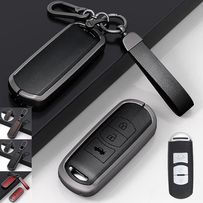 Capa chave de carro couro liga de zinco para Mazda CX-5 CX-3 3 MX-5 Miata CX-9 CX-7 - Imagem 1 de 4