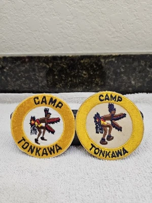 Lot of 2, CAMP TONKAWAY Patches, BSA Patches, 2 Variations, Pre-owned  - Image 1 of 4
