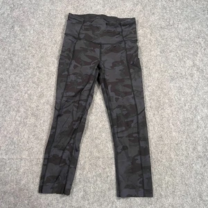 Lululemon Athletica Incognito Camo Gray Fast Free Crop II Legging Women's Size 4 - Picture 1 of 5