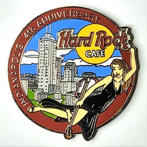 2003 Hard Rock Café HRC Indianapolis 4th Anniversary Hat Lapel Pin Ltd Ed 5LC - Picture 1 of 2