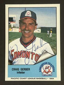 Craig Gerber Autograph Signed 1984 Cramer Edmonton Trappers - Picture 1 of 1
