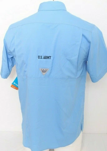NEW U.S. Army Blue Columbia Low Drag Offshore PFG Omni-Shade Shirt Men's L Cover