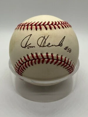 Tom Henke Blue Jays Cardinals Signed Autograph OMLB Baseball PSA DNA *36 - Image 1 of 3