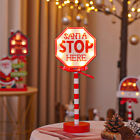 New Year Decor Lamp LED Light Up Stop Sign Christmas Xmas Ornament (Octagon)
