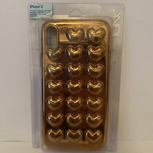 Icing Brand  iPhone X Phone Case. Gold Hearts. Fast Shipping Unique Find - Picture 1 of 4