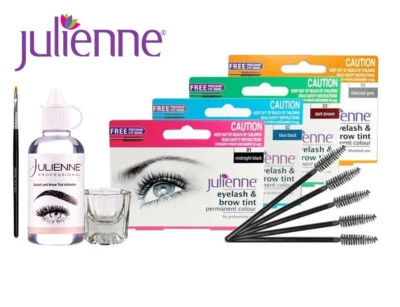 Julienne Professional Tinting Eyelash & Eyebrow Dye Tint Lash Kit - All Colours - Image 1 of 4